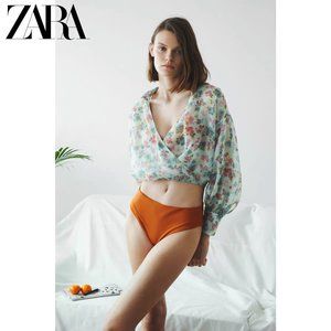 Zara Floral Print Blouse